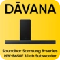 Samsung B-series HW-B650F 3.1 kanālu skaņas josla ar zemfrekvenču skaļruni — dāvana.