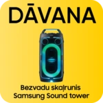 Samsung Sound Tower bezvadu skaļrunis — dāvana.