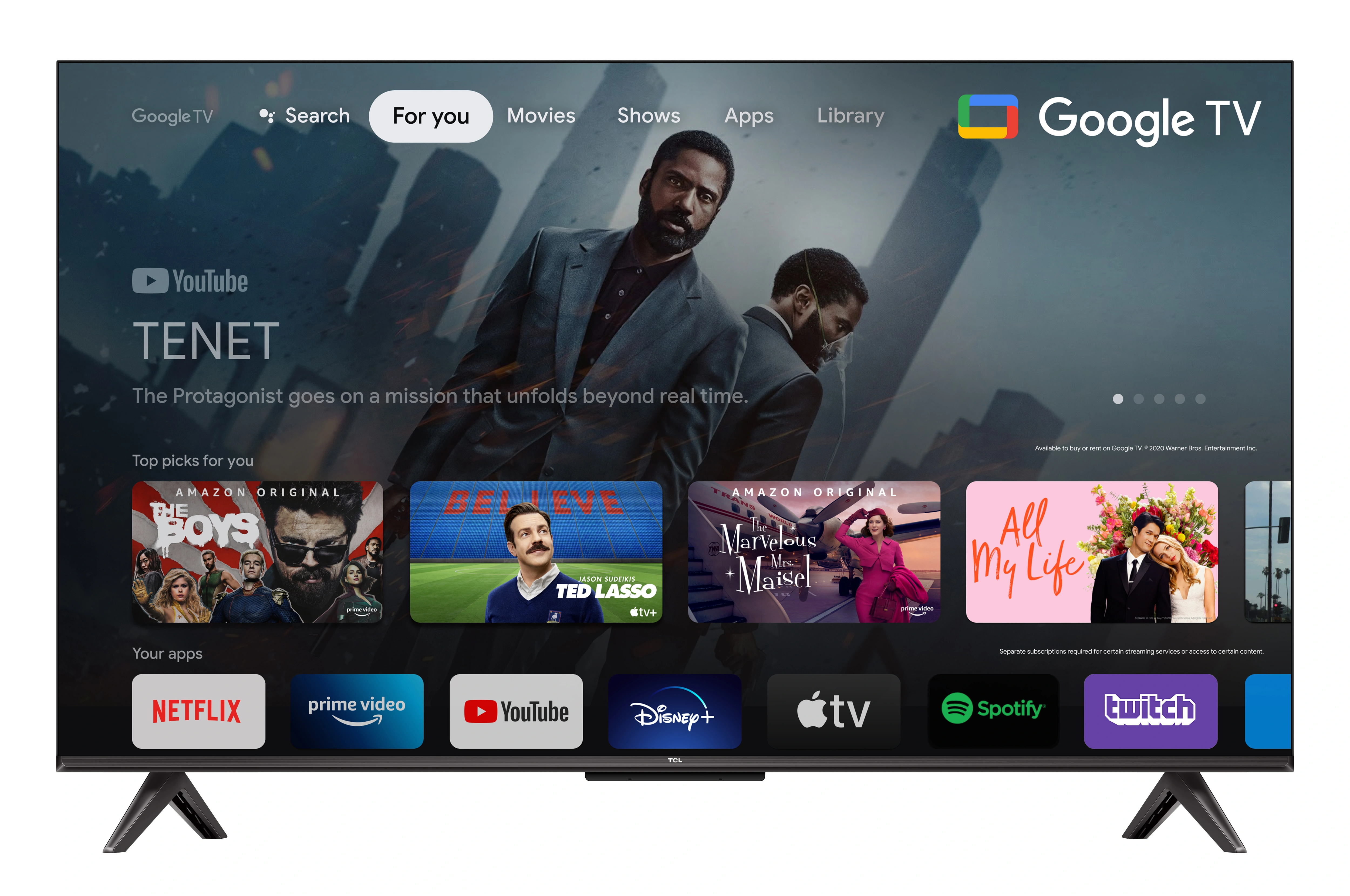 TCL 43" UHD LED Google TV 43P731