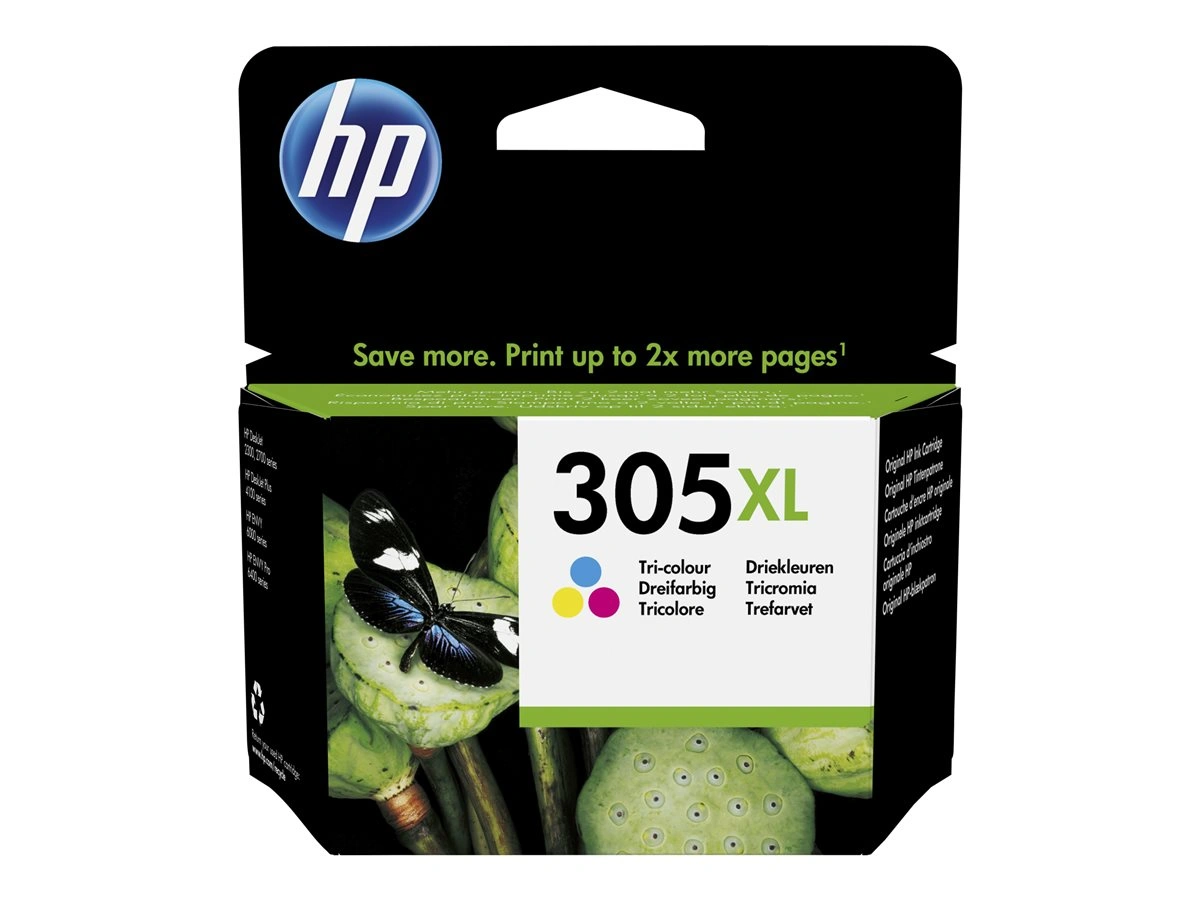 HP 305XL High Yield Tri-color Original Ink Cartridge 3YM63AE#UUS