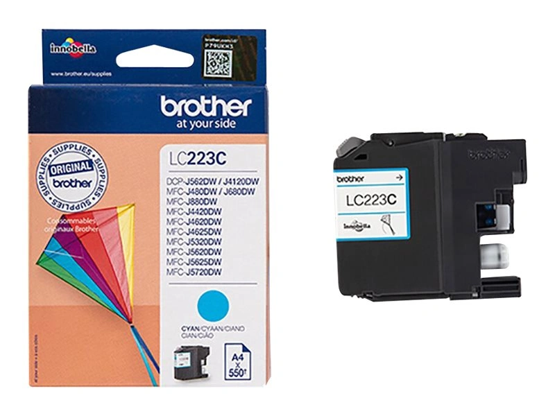 Brother LC223C Cyan 550pages Black