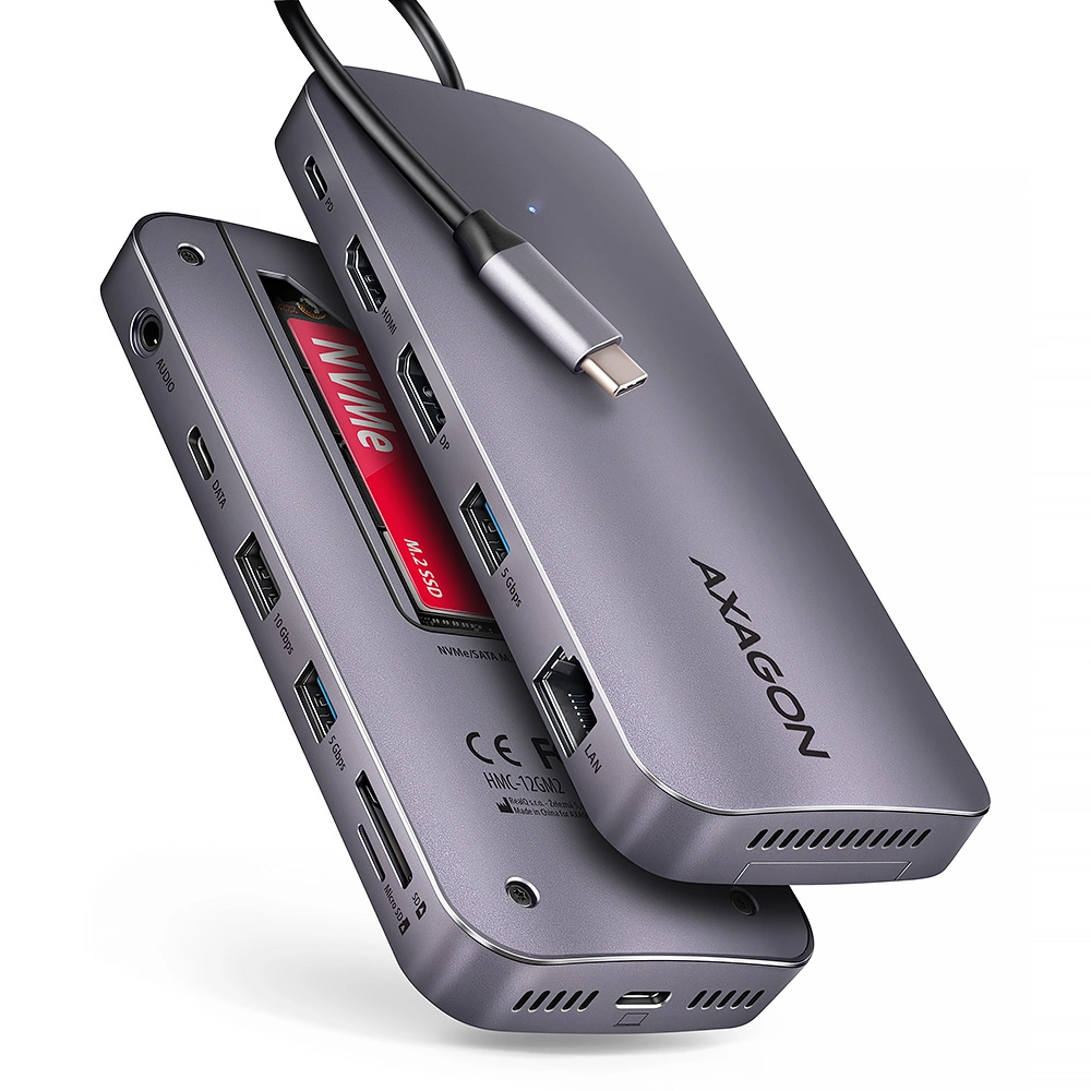Axagon HMC-12GM2 USB-C 10Gbps Gen2Combo 12in1