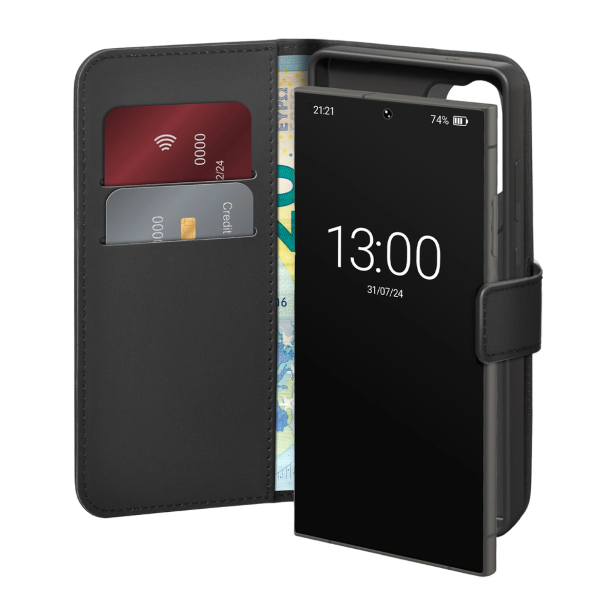 Puro Wallet stand case for Samsung Galaxy S26 Ultra Black PUSGS26UBOOKC8BLK