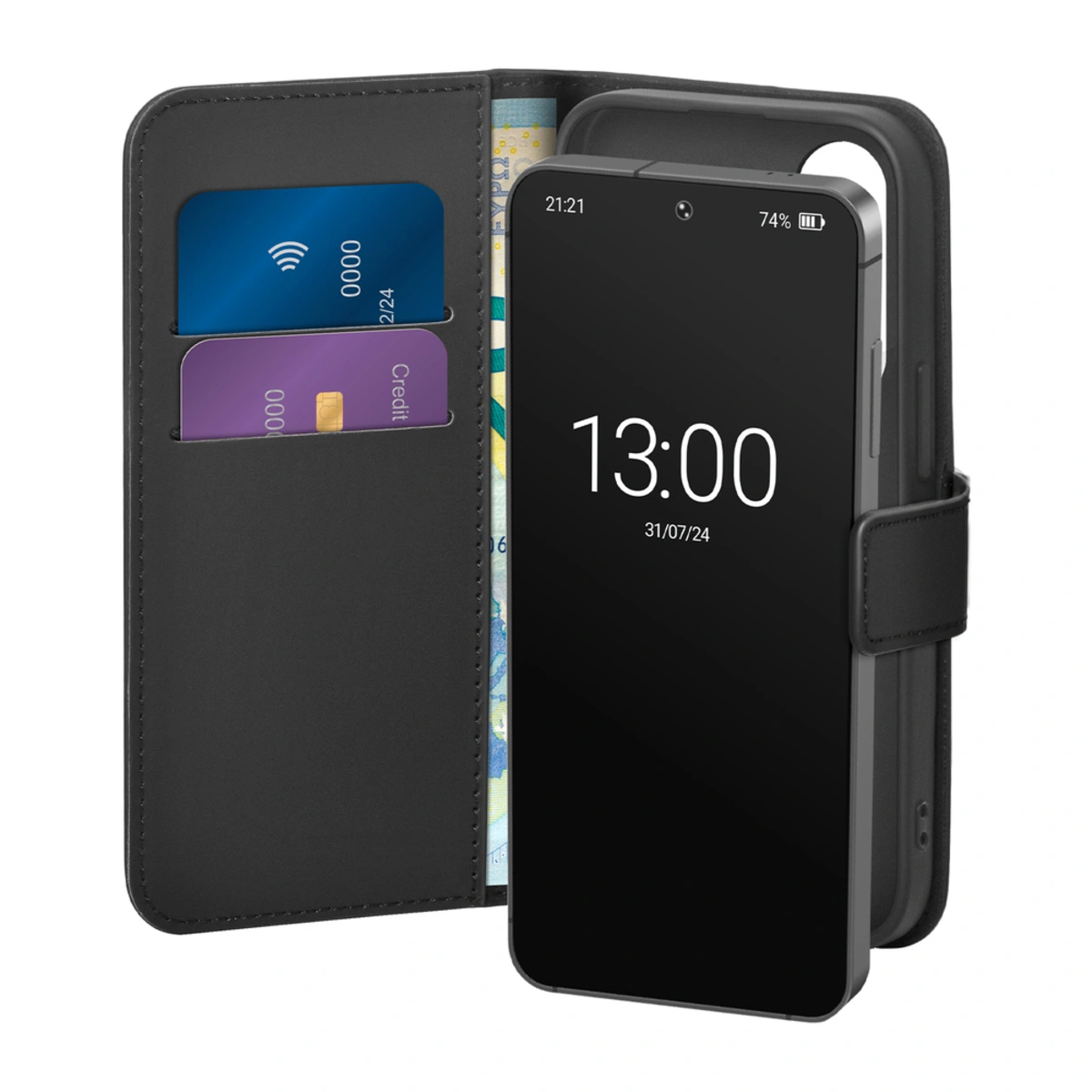 Puro Wallet stand Case for Samsung Galaxy S26 Black PUSGS26BOOKC8BLK