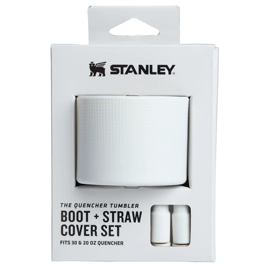 Aizsargpārvalka un salmiņu vāciņu 2 gab. komplekts Stanley The Quencher Boot and Straw Cover Set 0.89l & 0.59l Pale Stone