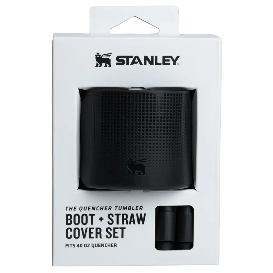 Aizsargpārvalka un salmiņu vāciņu 2 gab. komplekts Stanley The Quencher Boot and Straw Cover Set 1.18l Black