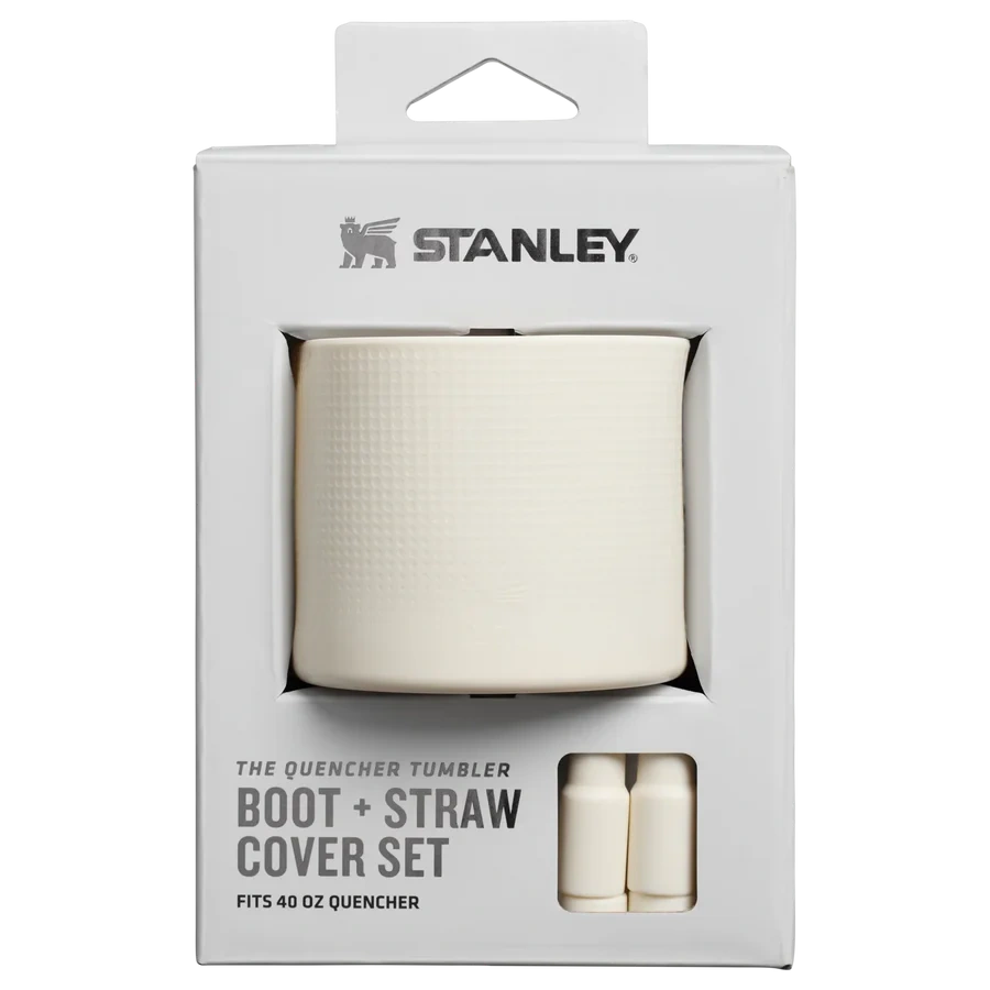 Aizsargpārvalka un salmiņu vāciņu 2 gab. komplekts Stanley The Quencher Boot and Straw Cover Set 1.18l Cream
