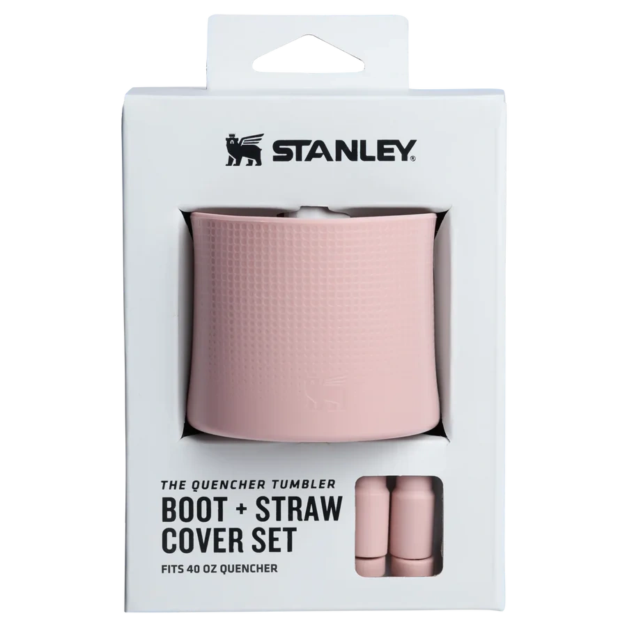 Aizsargpārvalka un salmiņu vāciņu 2 gab. komplekts Stanley The Quencher Boot and Straw Cover Set 1.18l Pink Dusk