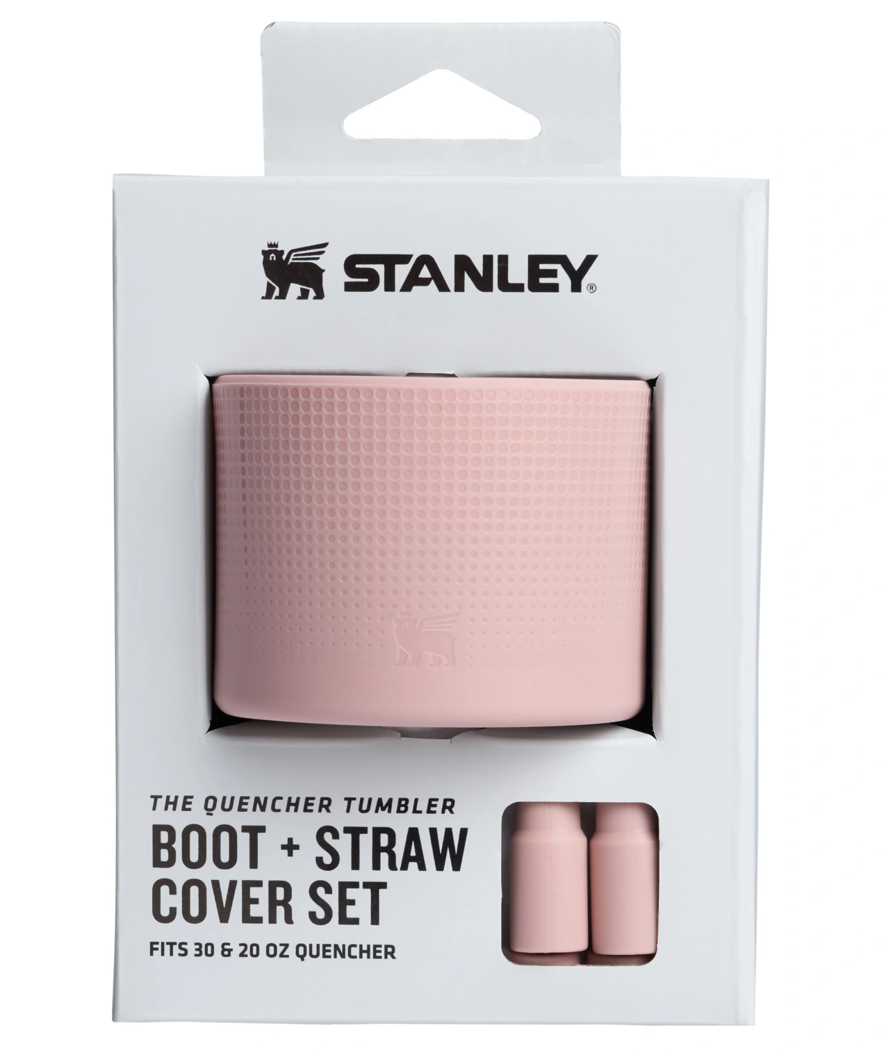 Aizsargpārvalka un salmiņu vāciņu 2 gab. komplekts Stanley The Quencher Boot and Straw Cover Set Pink Dusk 0.89l & 0.59l