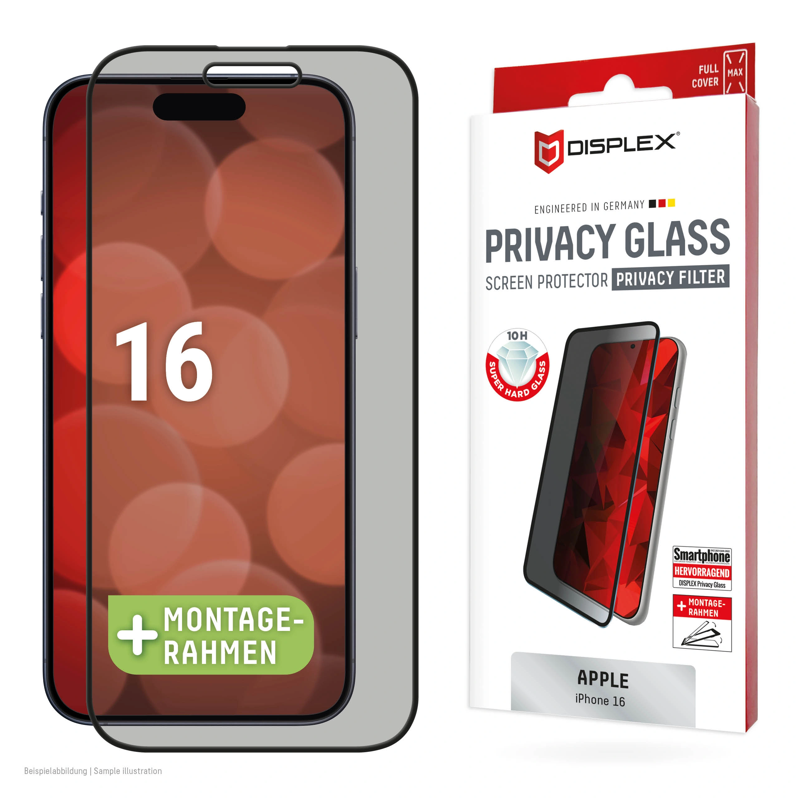 Apple iPhone 16 Privacy Glass Screen Protector By Displex