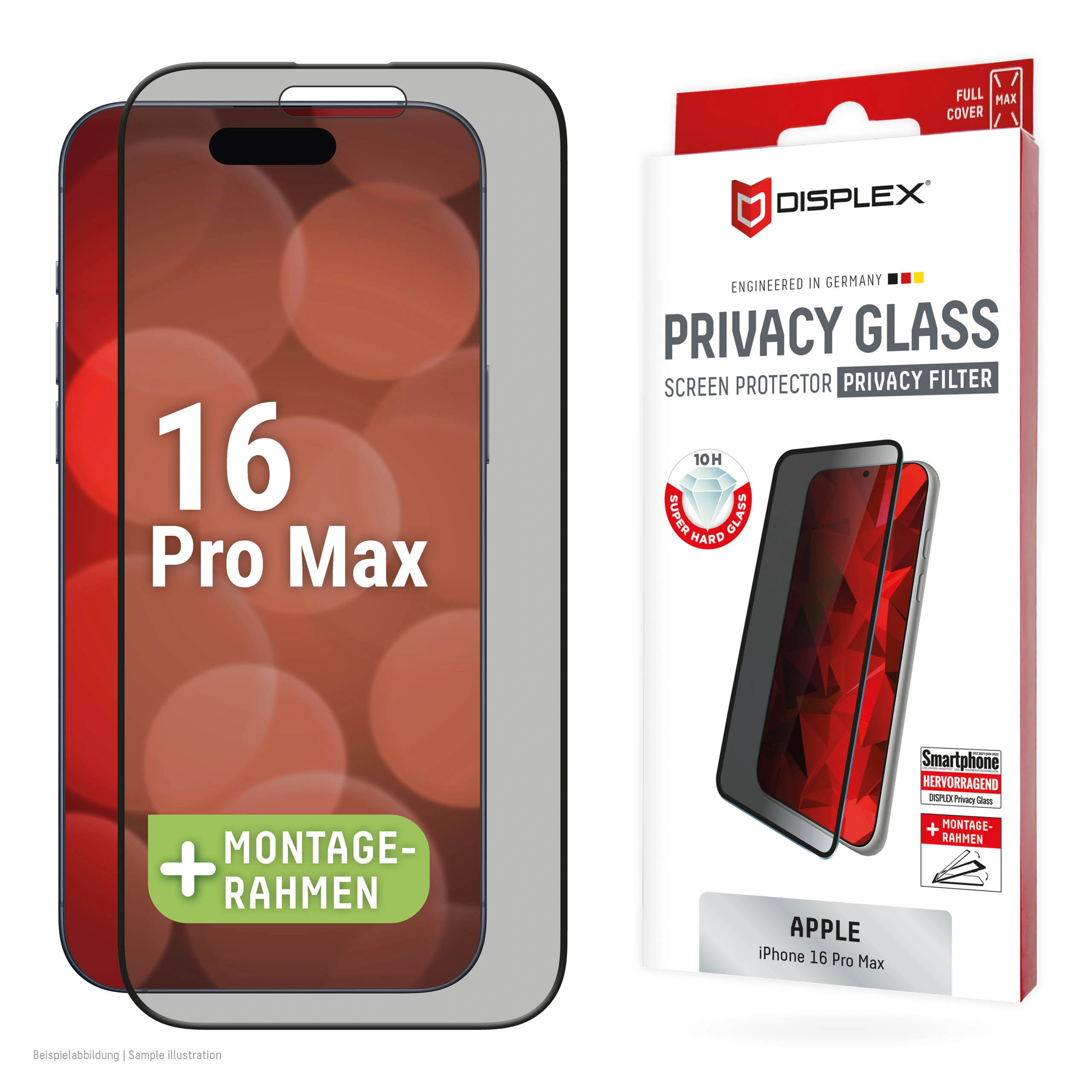 Apple iPhone 16 Pro Max Privacy Glass Screen Protector By Displex