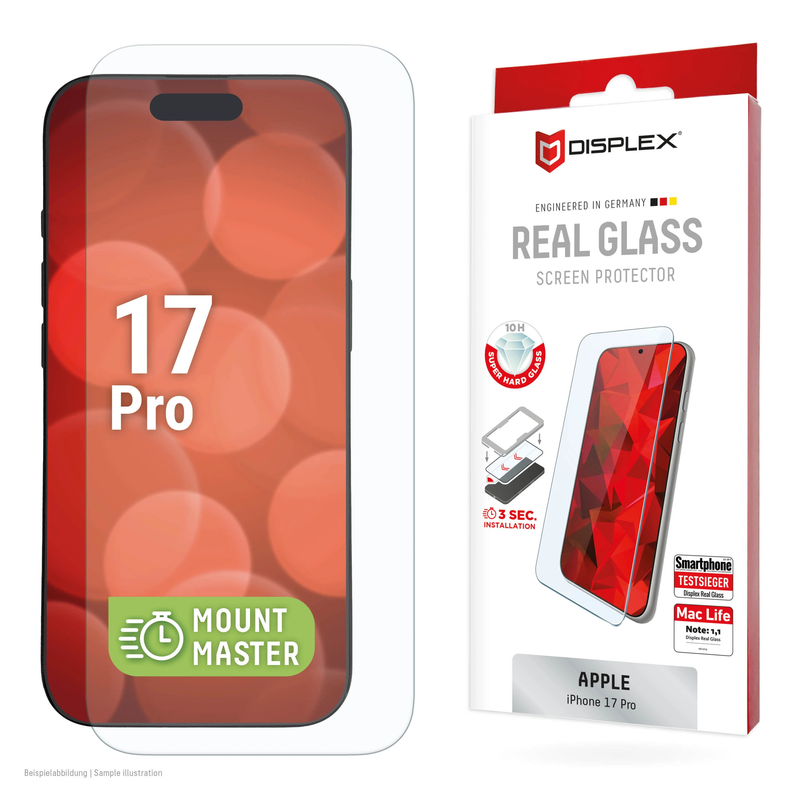 Apple iPhone 17 Pro Real Screen Glass Protector by Displex