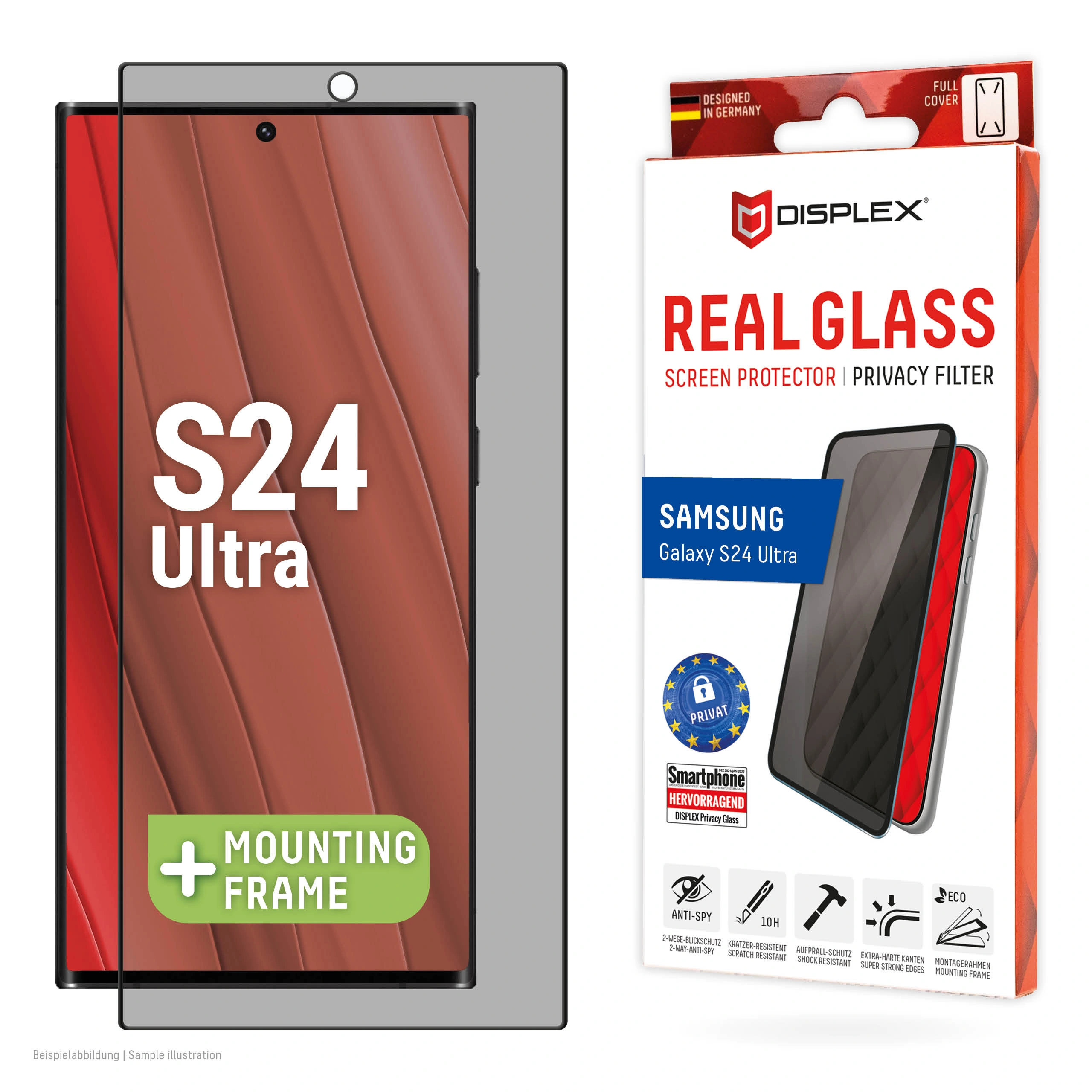 Samsung Galaxy S24 Ultra Privacy Glass Protector By Displex