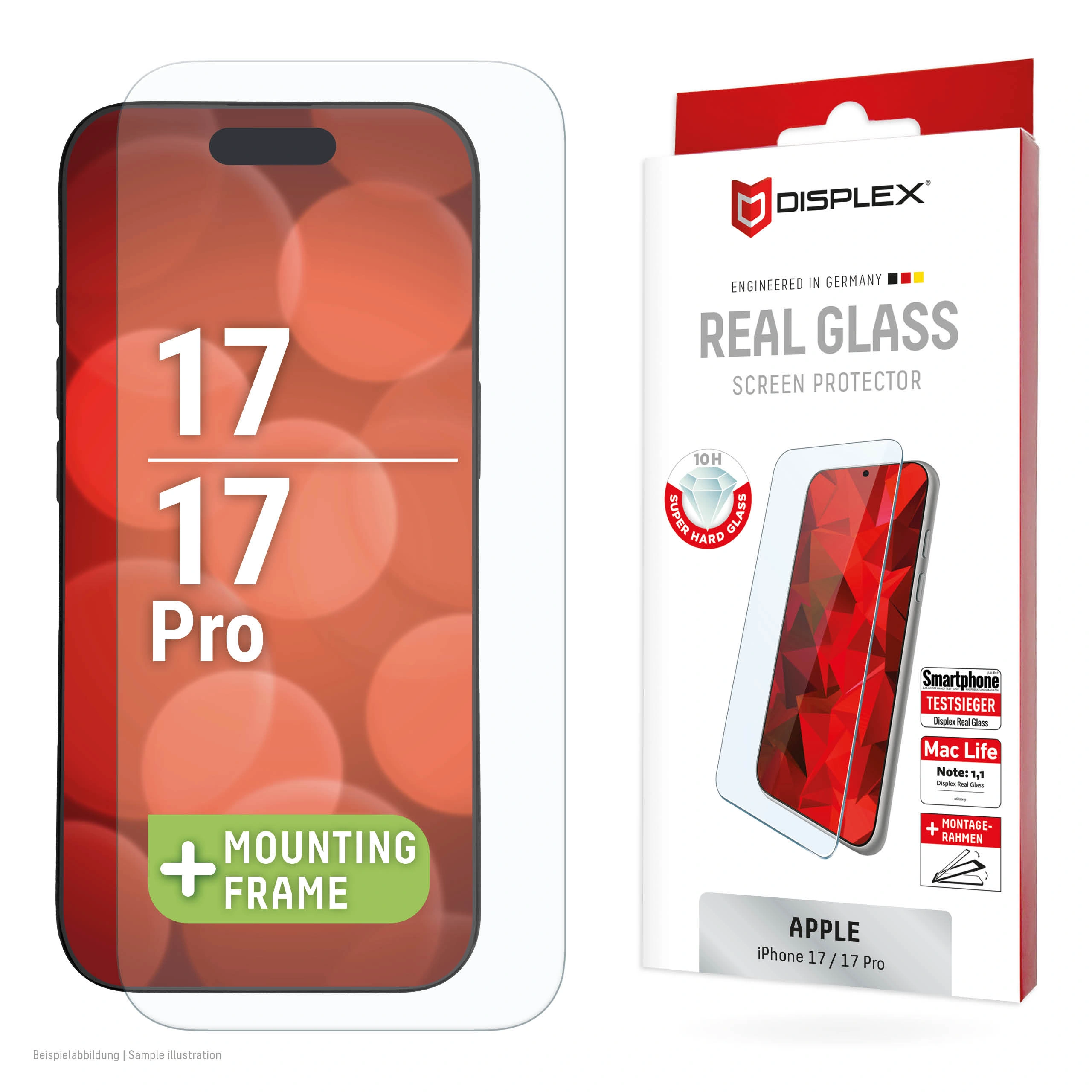 Apple iPhone 17/17 Pro Real Glass Screen Protector By Displex