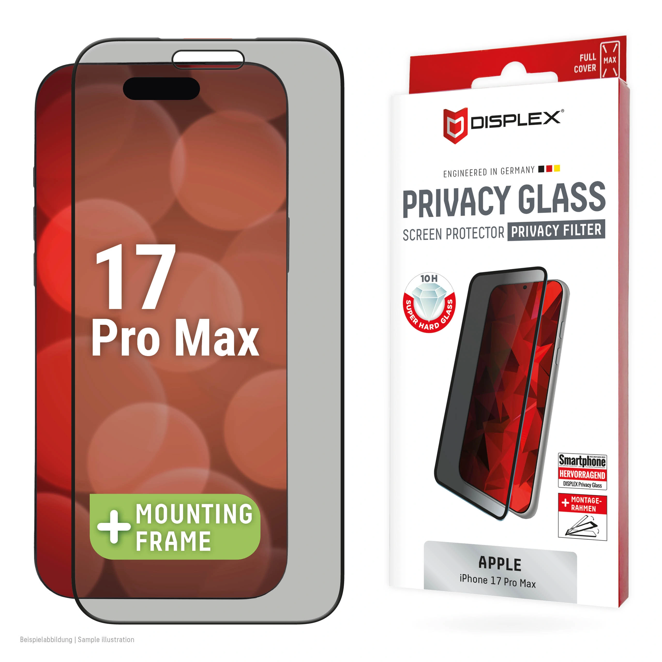 Apple iPhone 17 Pro Max Privacy Glass Screen Protector Privact Filter by Displex