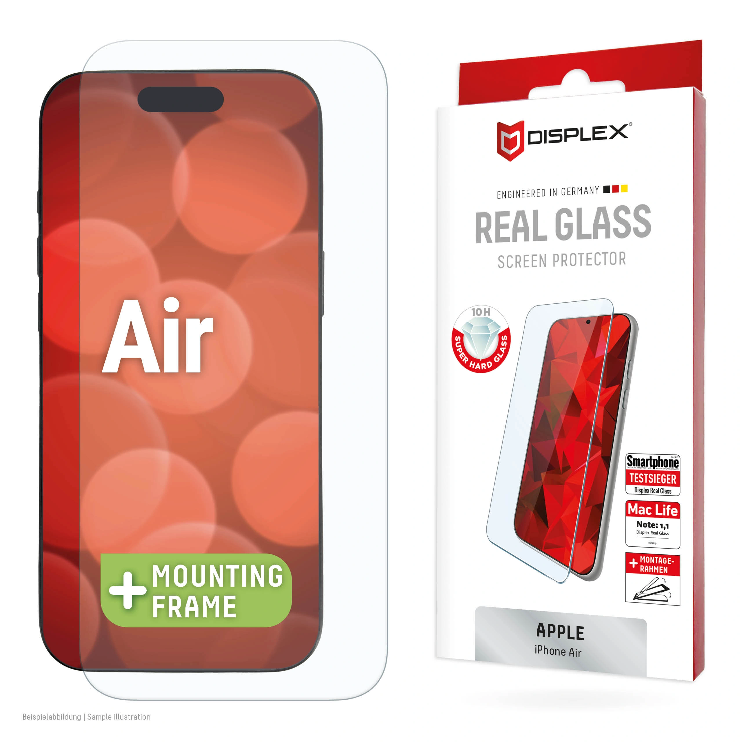 Apple iPhone Air Real Glass Screen Protector by Displex