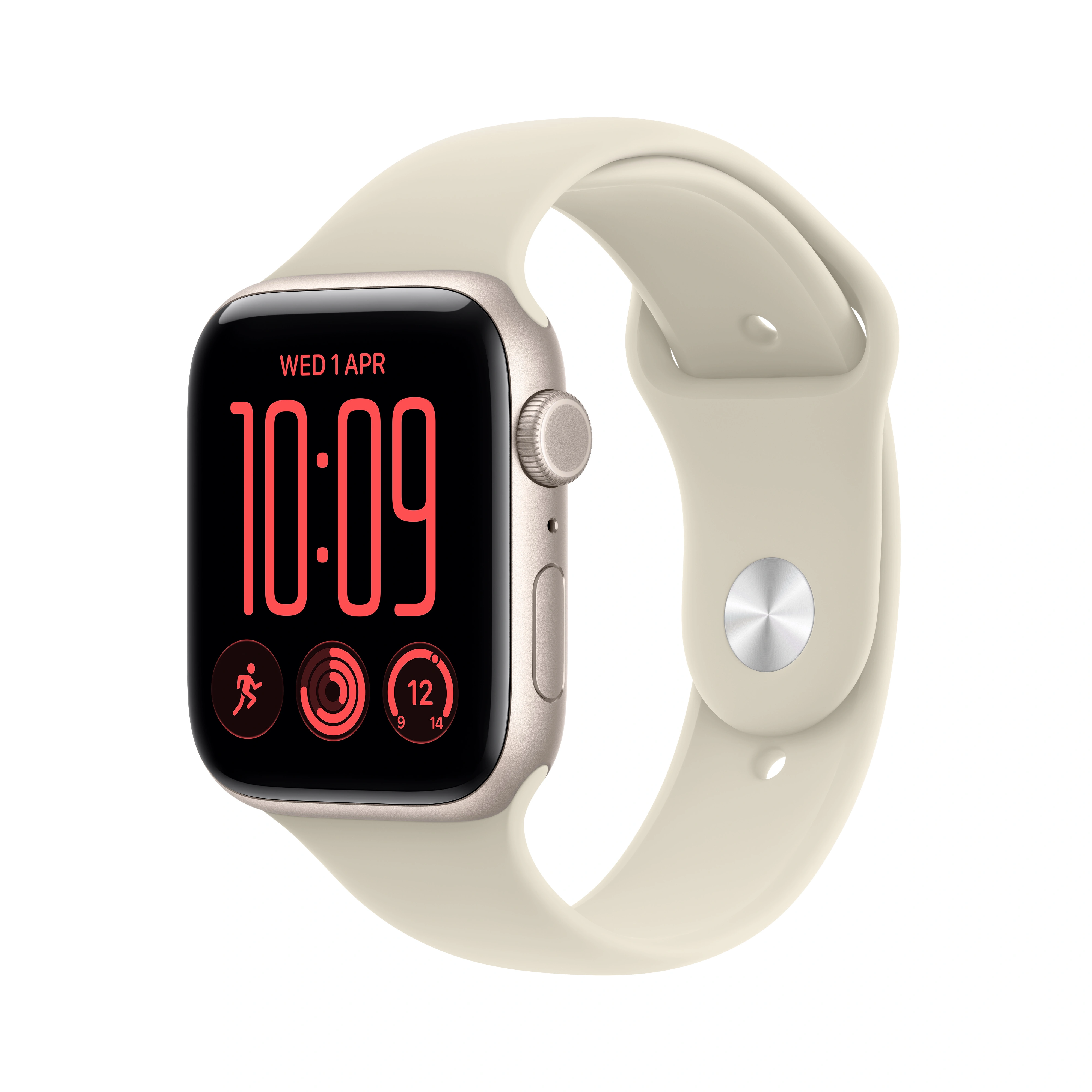 Apple Watch SE 3 GPS + Cellular 40mm Starlight Aluminium Case with Sand Sport Band - S/M