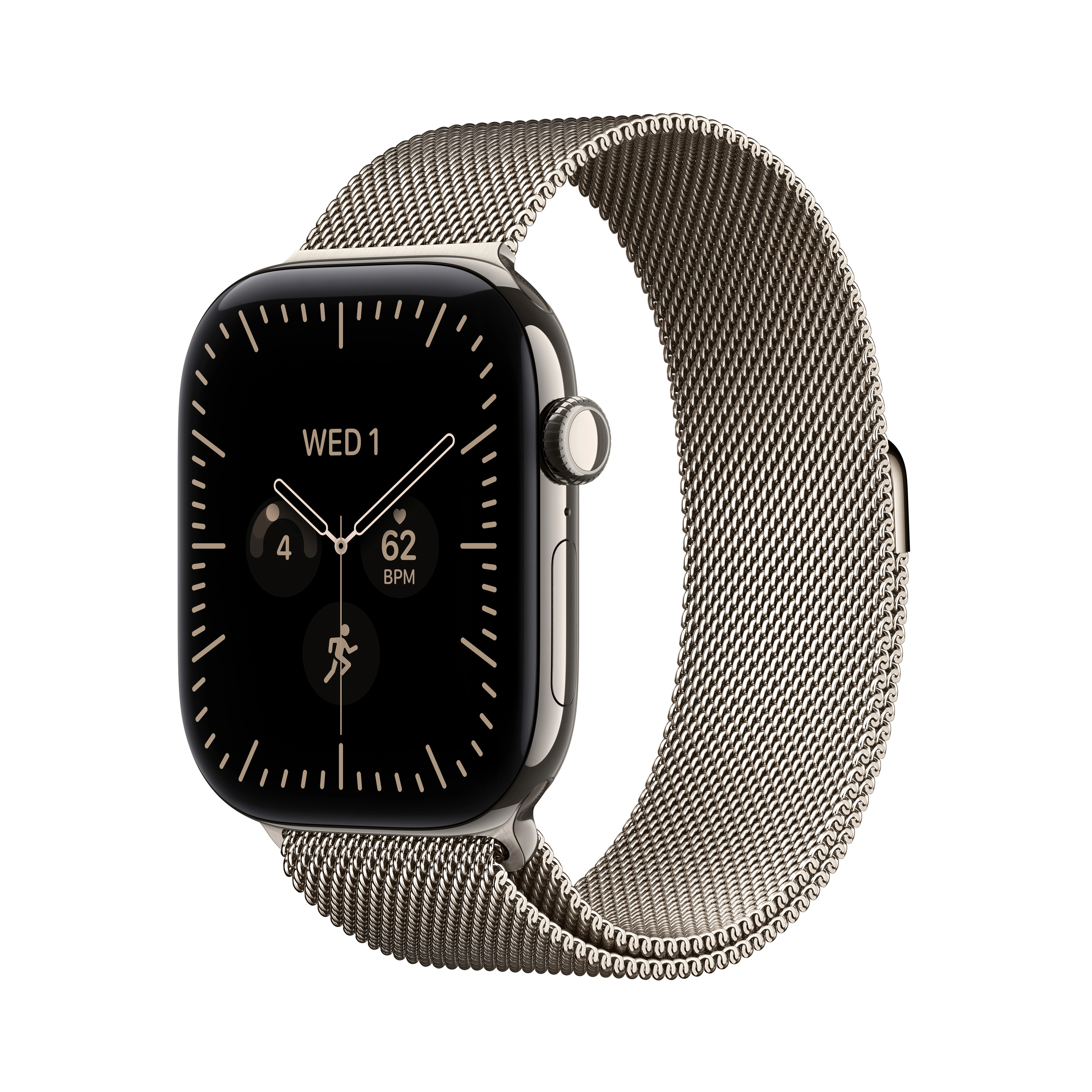 Apple Watch Series 12 GPS + Cellular 42mm Natural Titanium Case with Natural Milanese Loop
