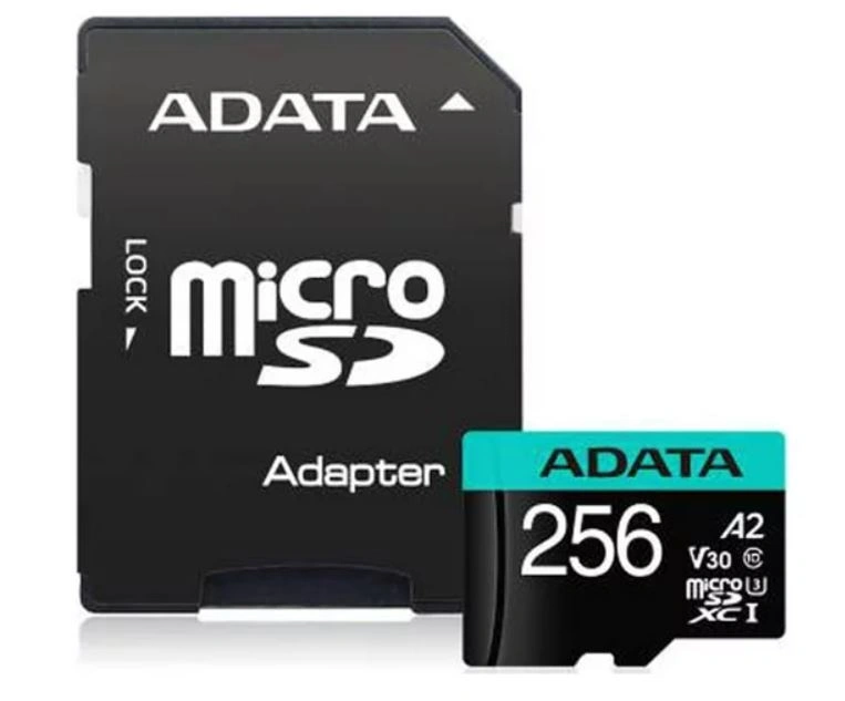 ADATA 256GB Micro SDXC AUSDX256GUI3V30SA2-RA1