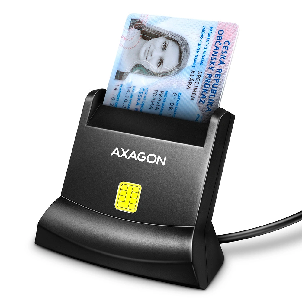 Axagon USB-A Smart Card Standreader CRE-SM4N