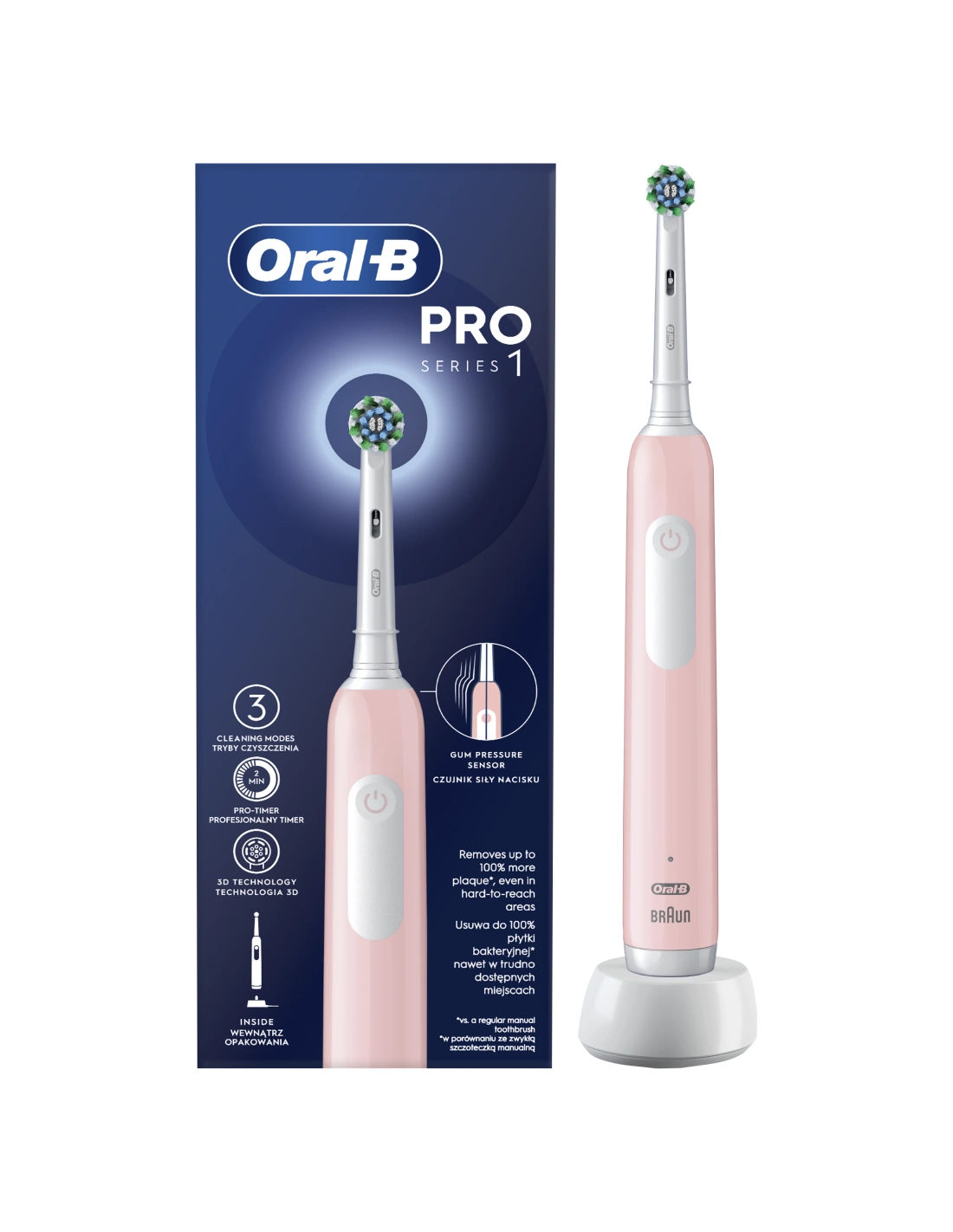 Braun Oral-B Pro Series 1 Vross Action Pink