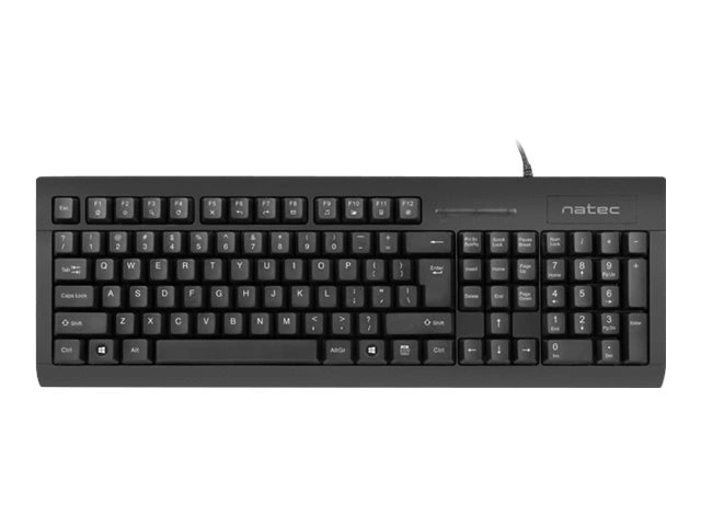 Natec Moray keyboard with ID Card Reader Black ENG