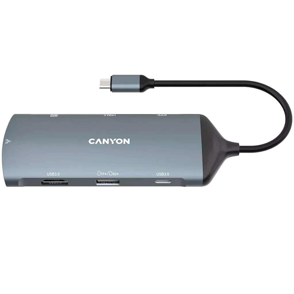 Canyon hub DS-15 8in1 4k USB-C Dark Grey