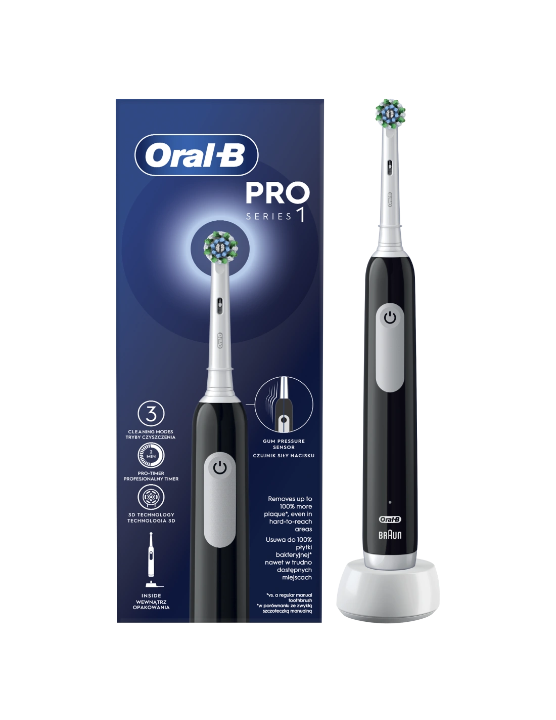 Braun Oral-B Pro Series 1 Cross Action Black
