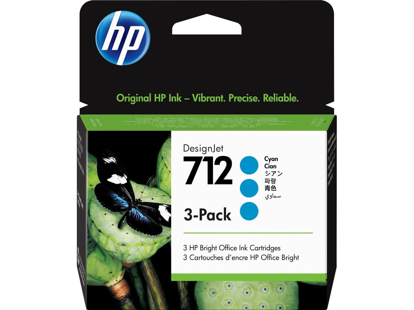 HP 712 Cyan DesignJet InkCartridge 3-Pack