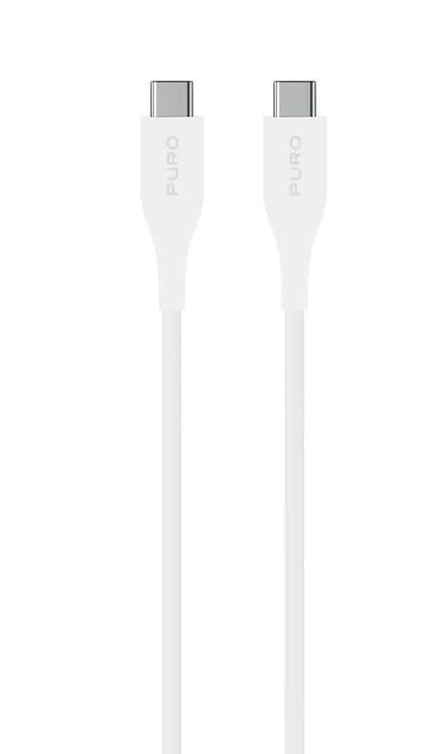 Puro Power and data cable from USB-C to USB-C 1m White