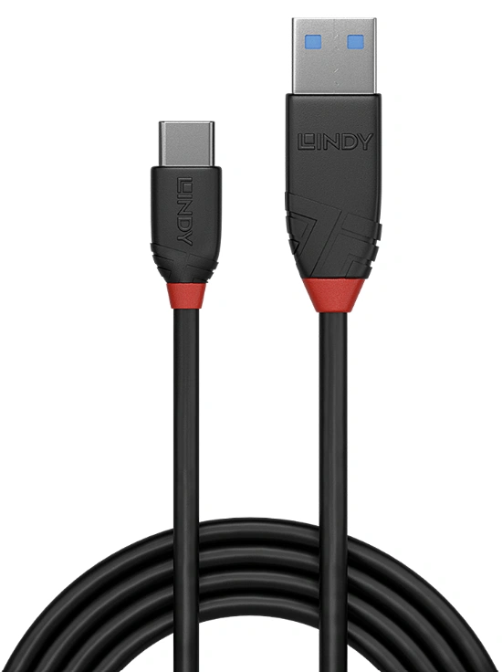 Lindy USB-A to USB-C 0.5m Black