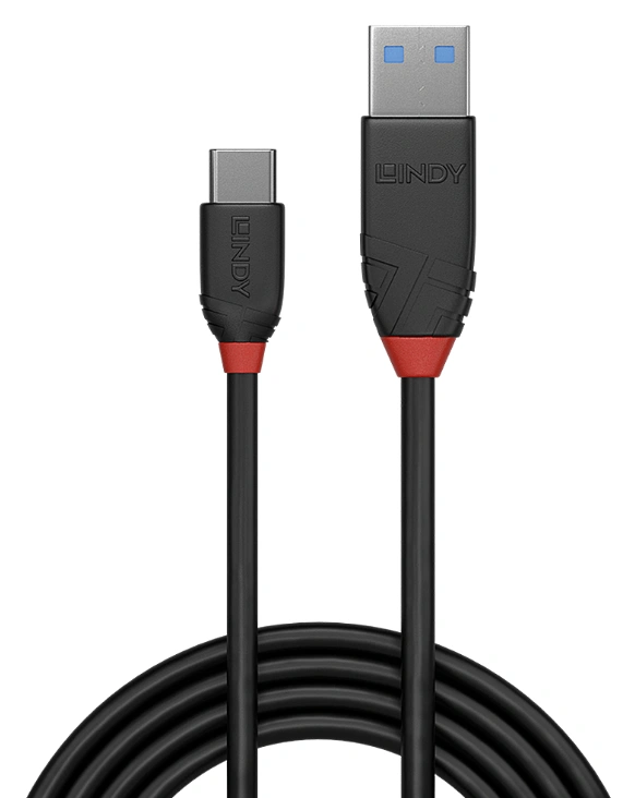 Lindy USB-A to USB-C 1m Black