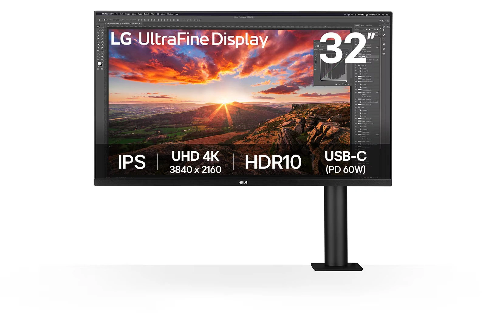 LG UltraFine Ergo 32UN880K-B 31.5"