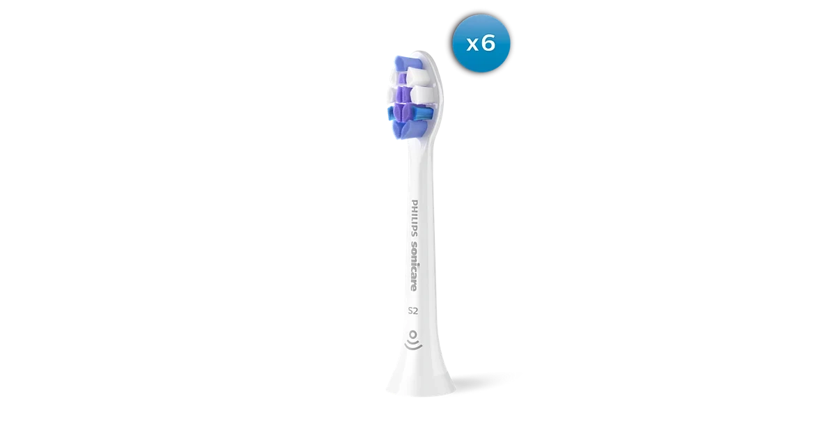 Philips Sonicare S2 Sensitive zobu birstes uzgaļi 6 gab. HX6056/87