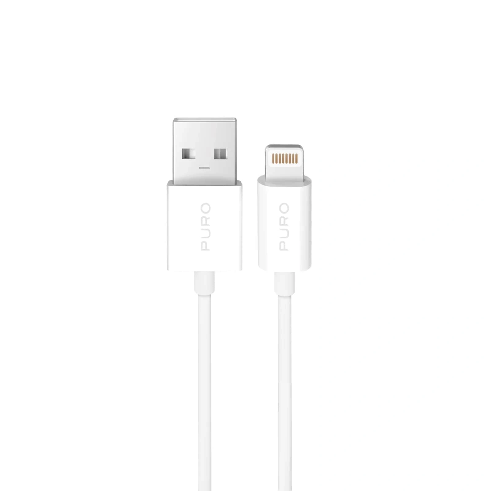Puro Power and data cable from USB-A to Lightning 1m White