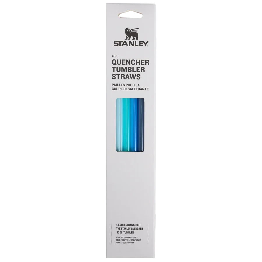 Salmiņu komplekts 4 gab. termokrūzēm Stanley The Quencher Tumbler Straws 0.89l Blue