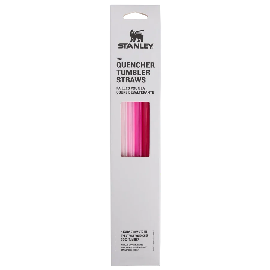 Salmiņu komplekts 4 gab. termokrūzēm Stanley The Quencher Tumbler Straws 0.89l Pink