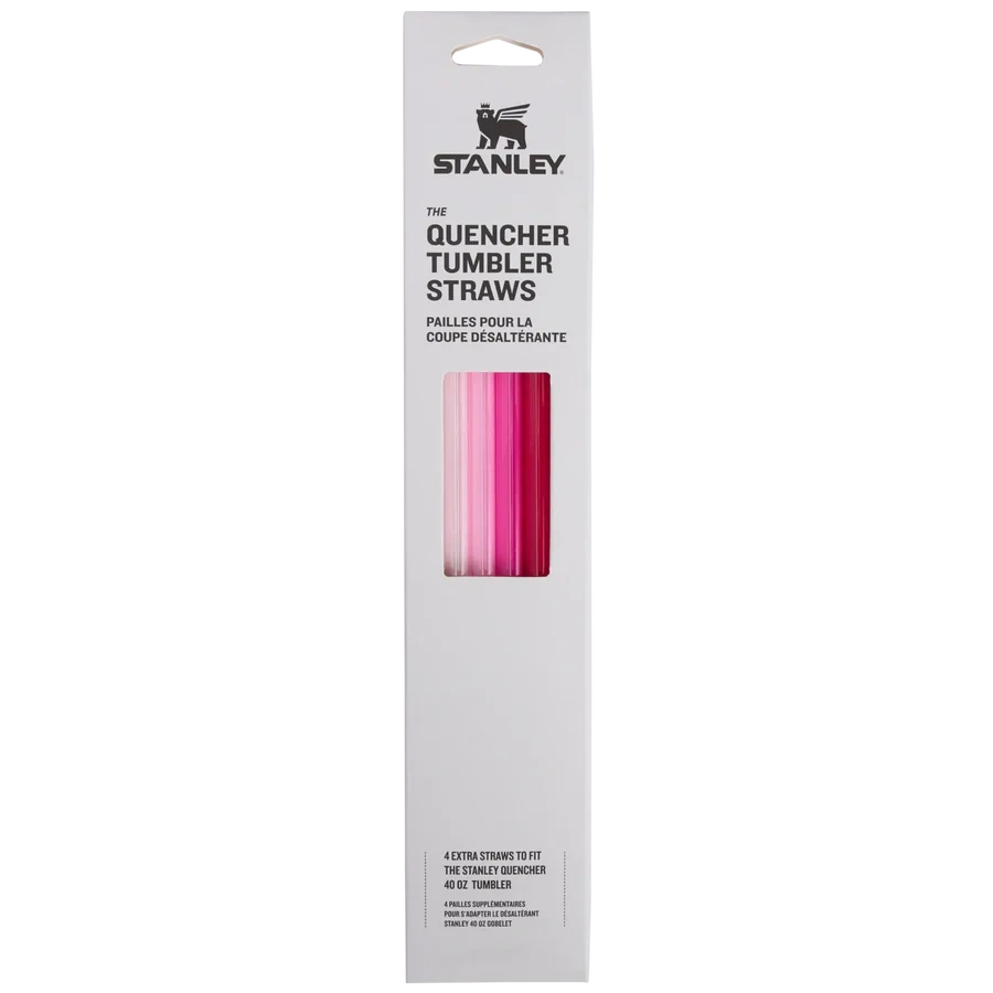 Salmiņu komplekts 4 gab. termokrūzēm Stanley The Quencher Tumbler Straws 1.18l Pink