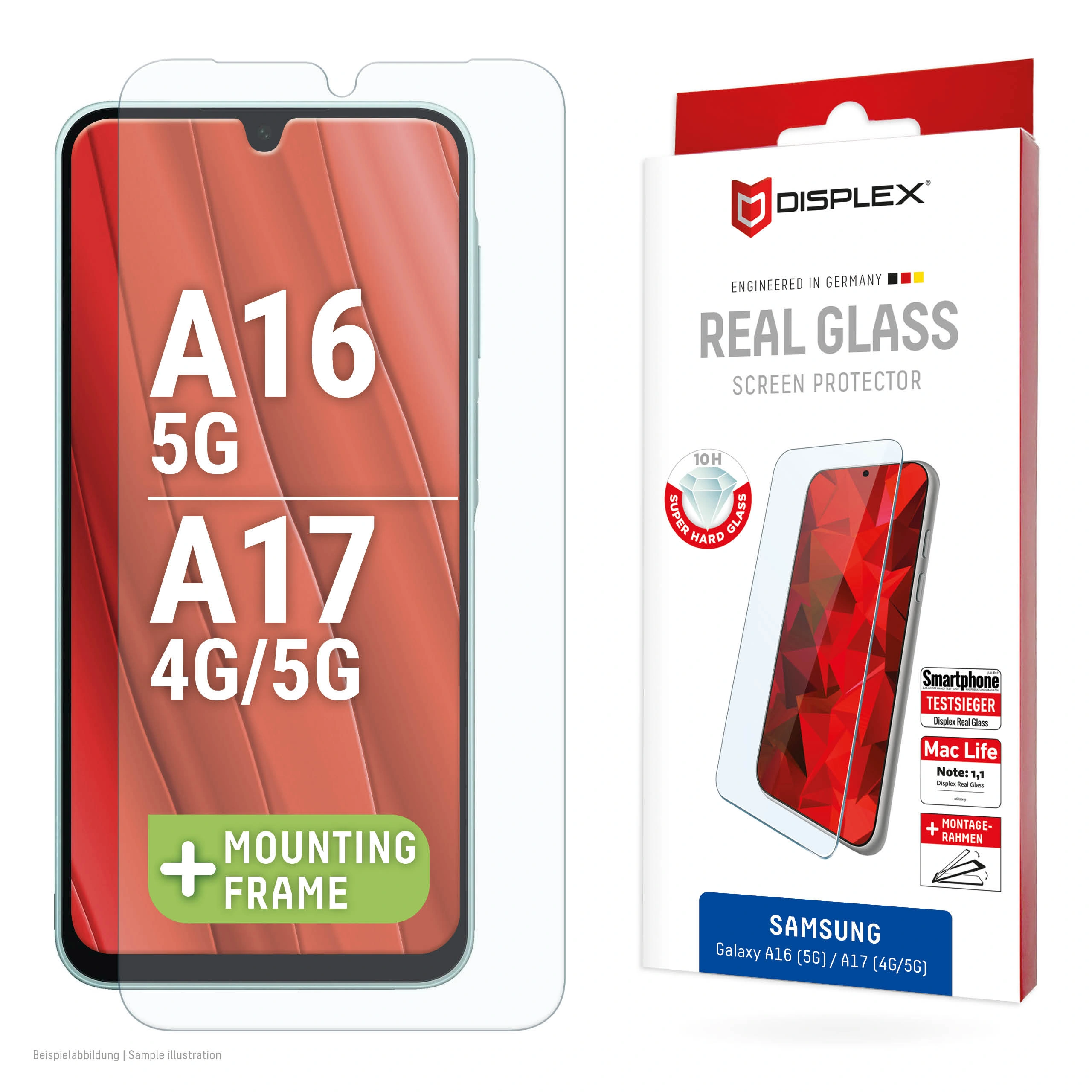 Samsung Galaxy A16 5G/A17 4G/A17 5G Real Glass Screen Protector By Displex