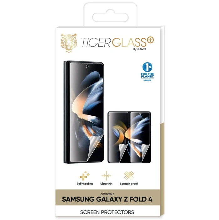 Samsung Galaxy Fold 4 Tiger Screen Film By Muvit Transparent