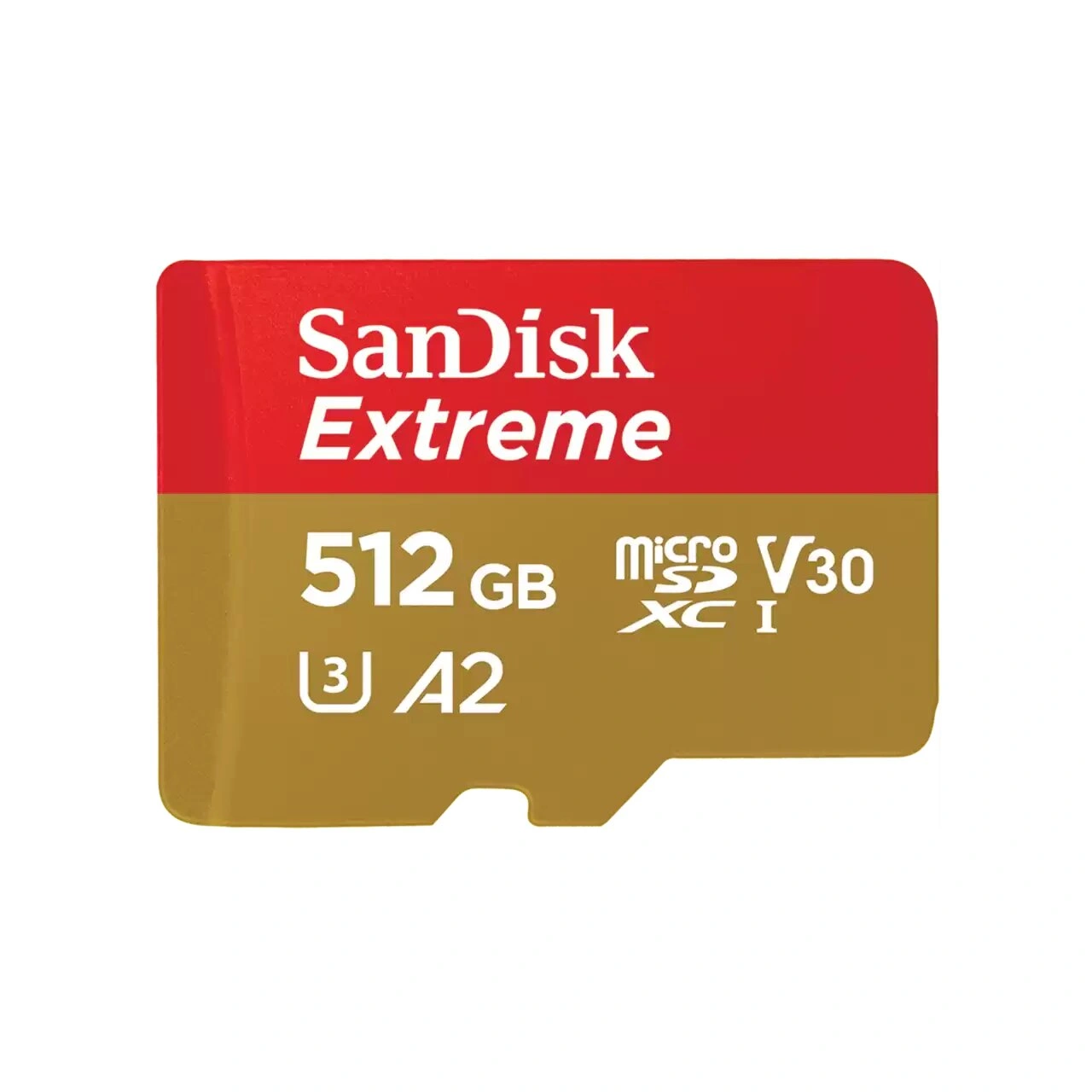 SanDisk Extreme microSDXC 512GB + SD Adapteris RED / BROWN