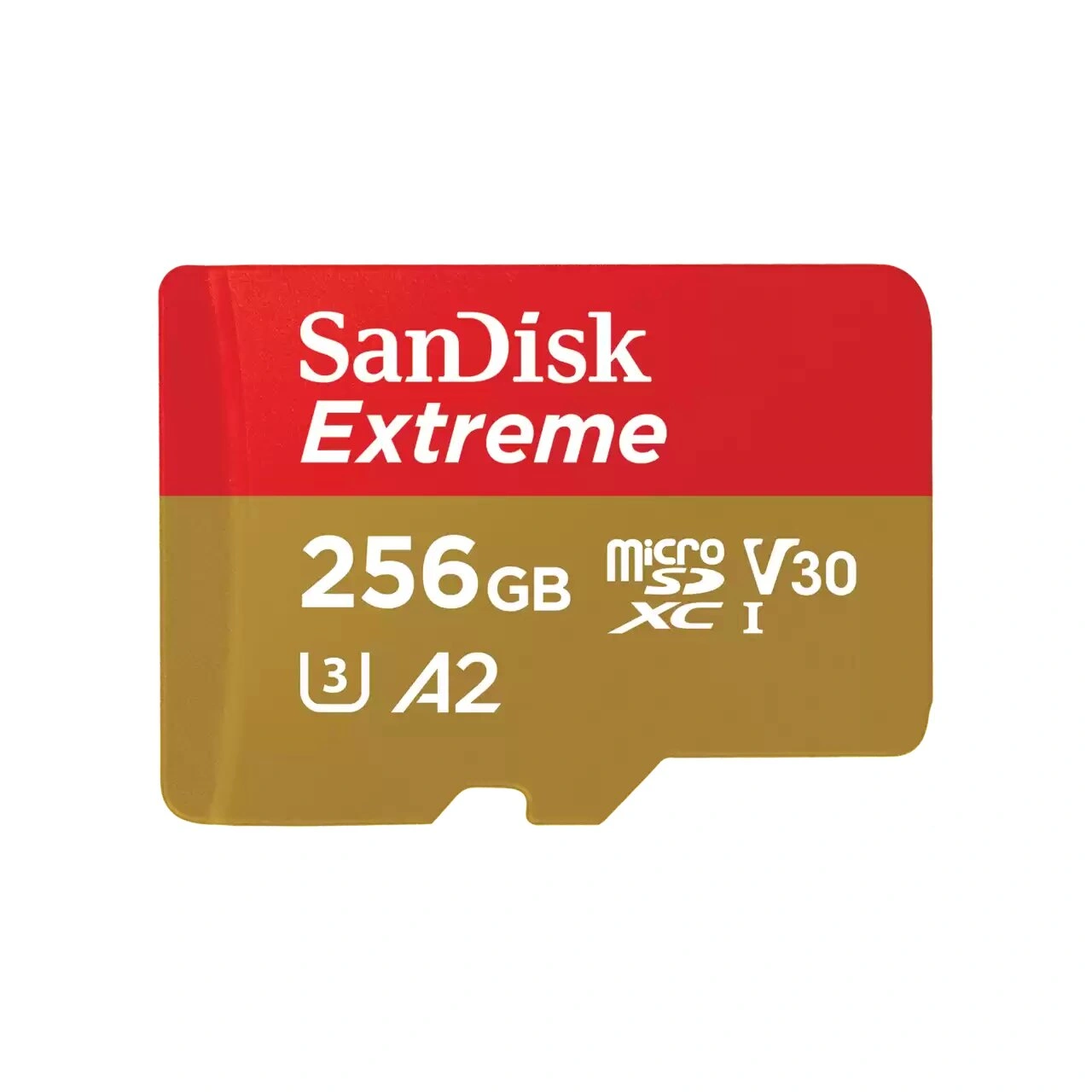 SanDisk Extreme microSDXC 256GB + SD Adapteris RED / BROWN
