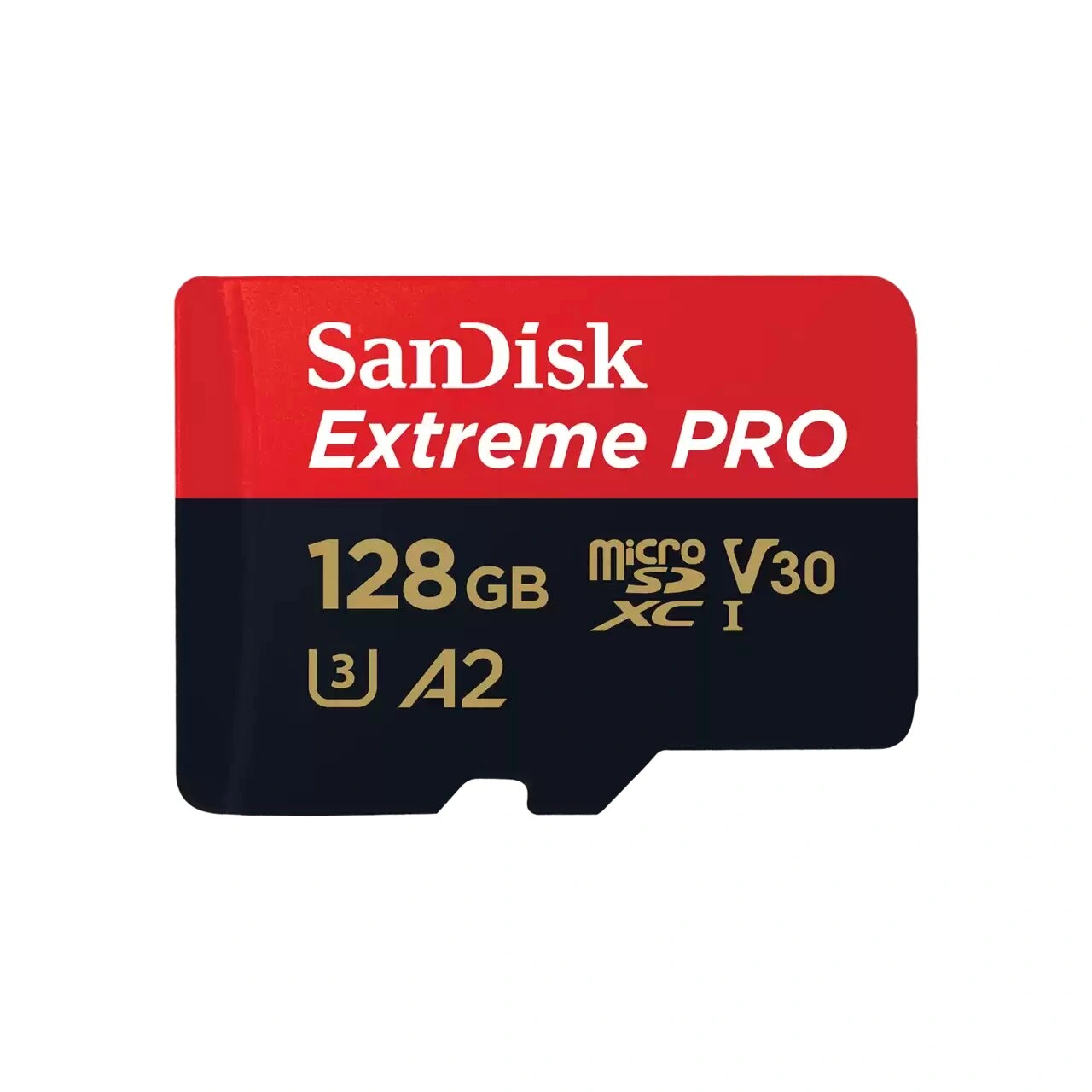 SanDisk Extreme PRO microSDXC 128GB + SD Adapteris RED / BLACK