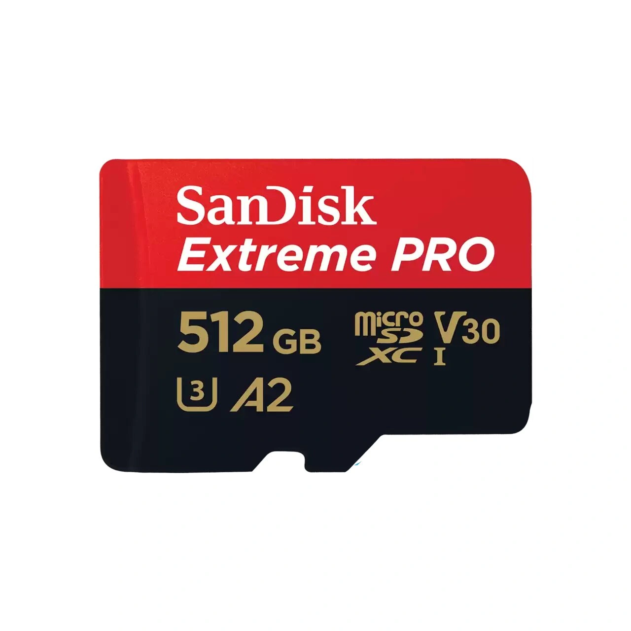 SanDisk Extreme PRO microSDXC 512GB + SD Adapteris RED / BLACK