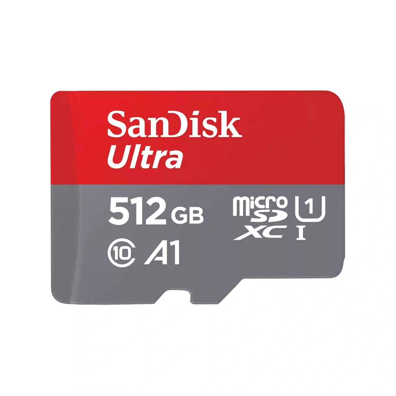 SanDisk Ultra microSDXC 512GB + SD Adapteris RED / GRAY