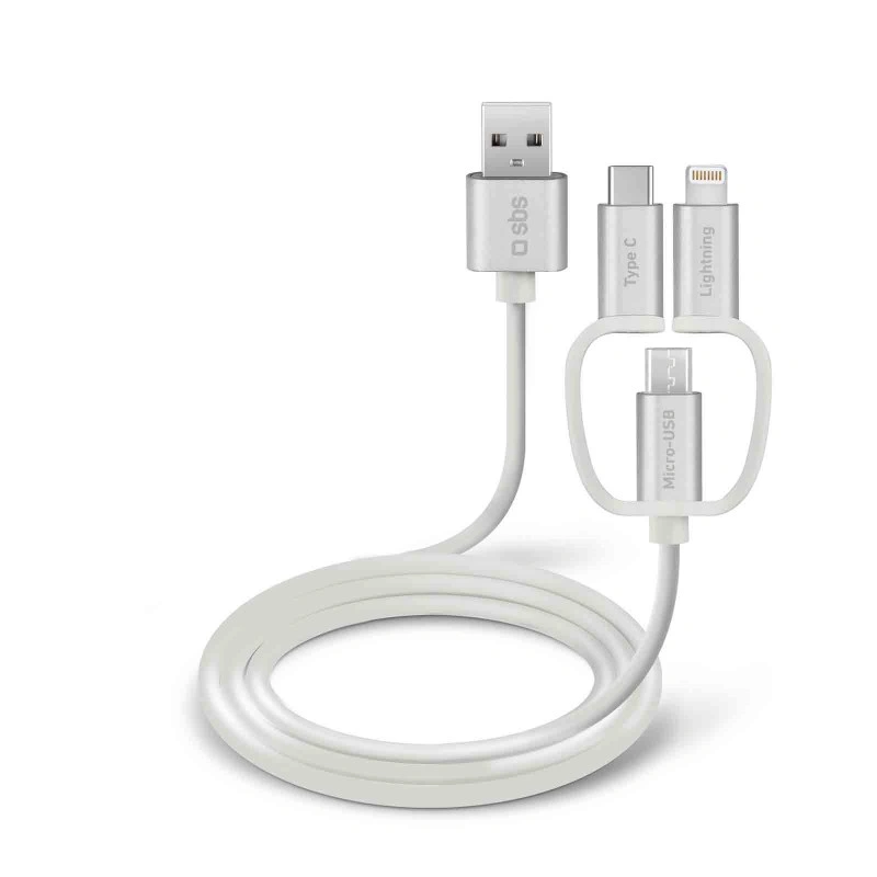 SBS TECABLEUSBIP531W 3 in 1 1,2 m