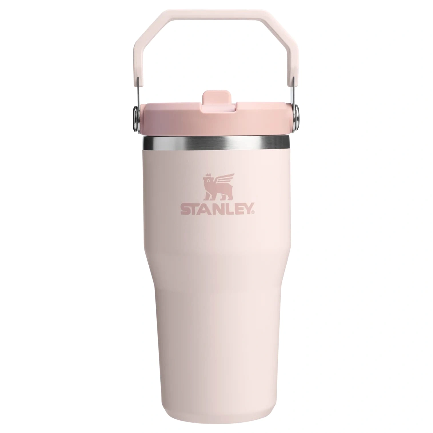 Termokrūze ar salmiņu Stanley The IceFlow Flip Straw 2.0 Tumbler 0,6l Rose Quartz
