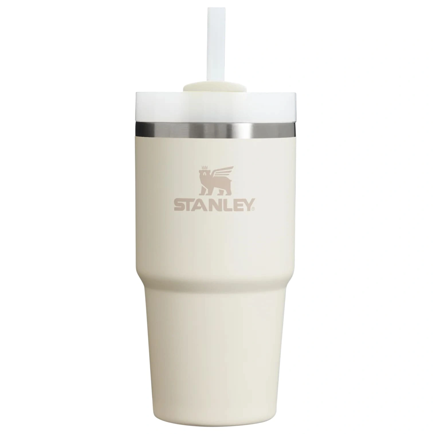 Termokrūze ar salmiņu Stanley The Quencher H2.O FlowState Tumbler 0.6l Cream 2.0