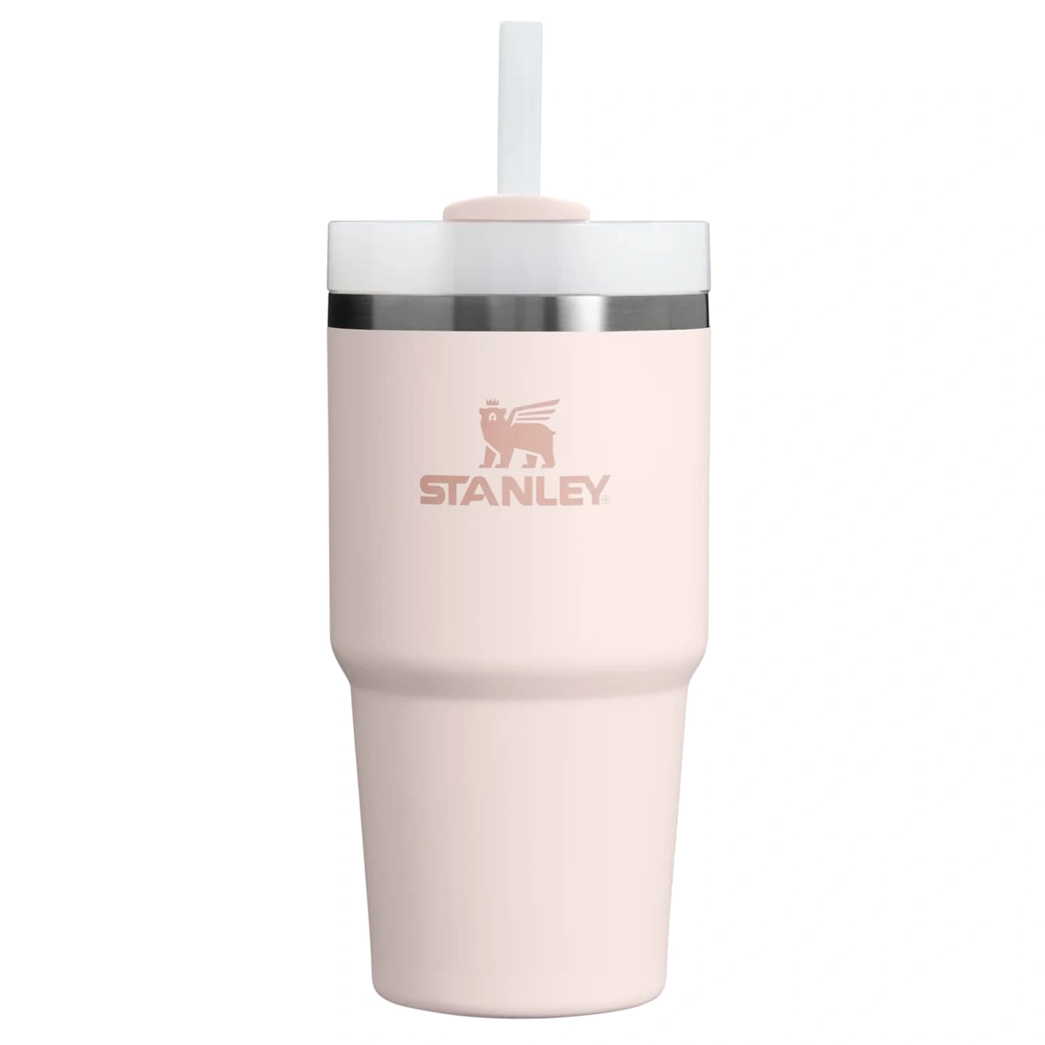 Termokrūze ar salmiņu Stanley The Quencher H2.O FlowState Tumbler 0.6l Light Pink 2.0