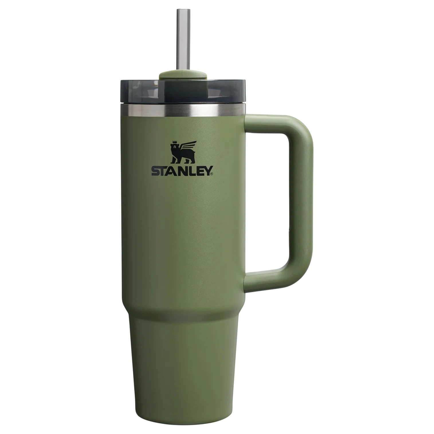 Termokrūze ar salmiņu Stanley The Quencher H2.O FlowState Tumbler 0.89l Dark Green